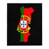 Plaid Portugal - Drapeau et carte du Portugal face