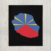 Thumbnail for Plaid Réunion - Drapeau et carte de l'île face