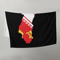 Thumbnail for Plaid Alsace - Drapeau et carte - verso blanc