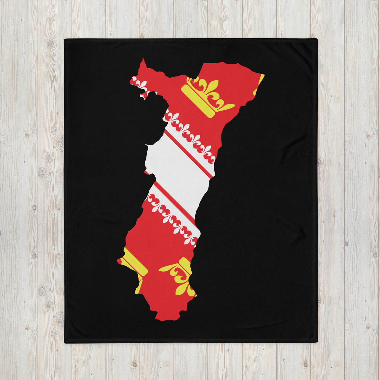 Plaid Alsace - Drapeau et carte - design soyeux