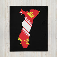 Thumbnail for Plaid Alsace - Drapeau et carte - design soyeux