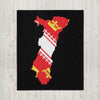 Plaid Alsace - Drapeau et carte - design soyeux