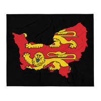 Thumbnail for Plaid Normandie - Drapeau et carte - verso blanc