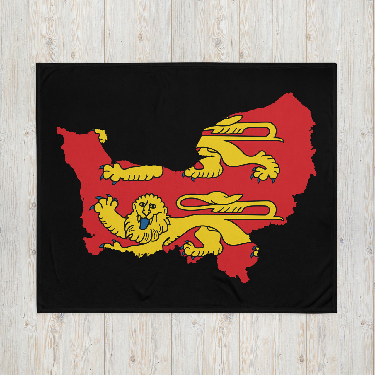 Plaid Normandie - Drapeau et carte - design soyeux