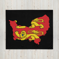 Thumbnail for Plaid Normandie - Drapeau et carte - design soyeux