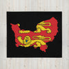 Plaid Normandie - Drapeau et carte - design soyeux