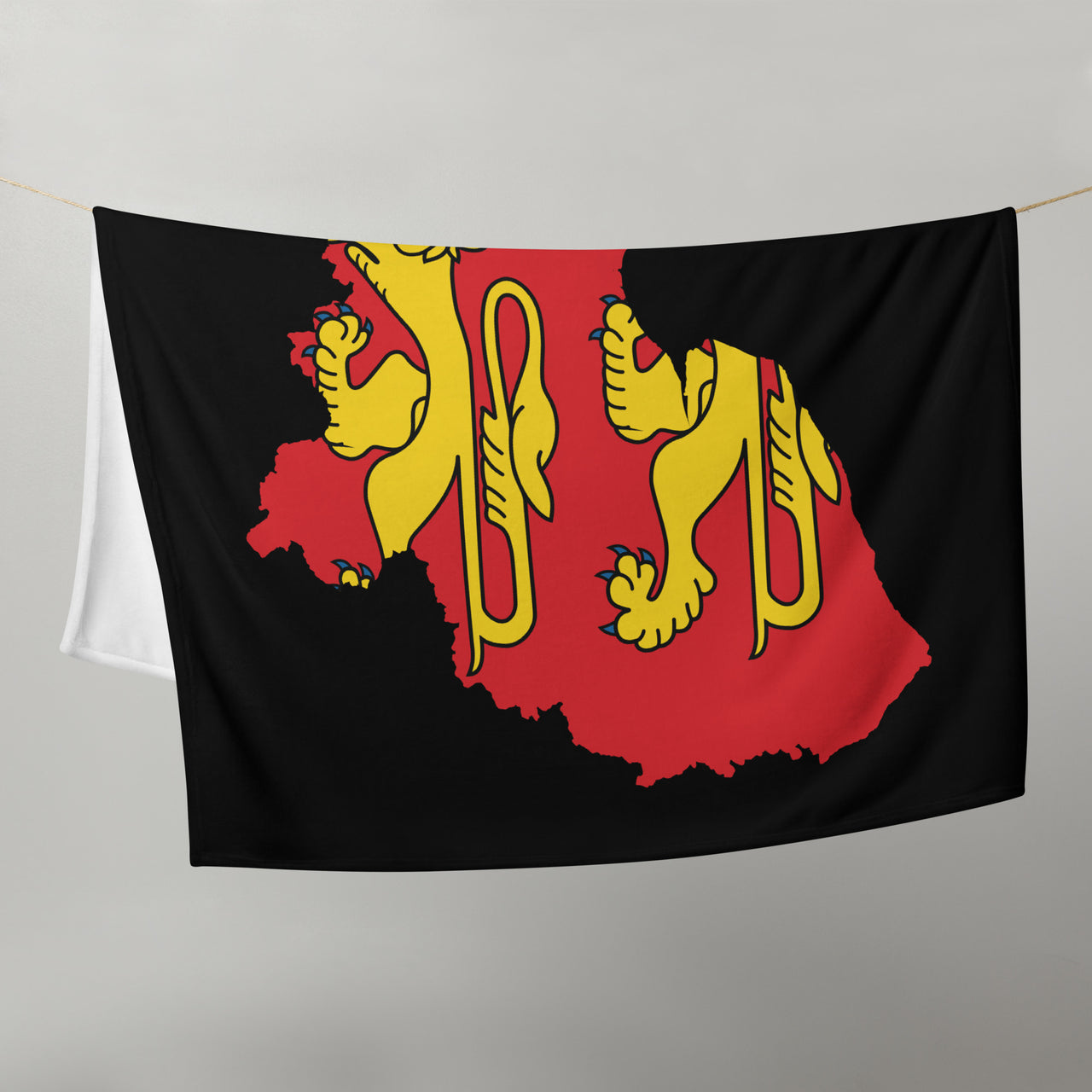 Plaid Normandie - Drapeau et carte - design soyeux