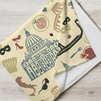 Thumbnail for Plaid Italie - iconographie italienne - design italien unique