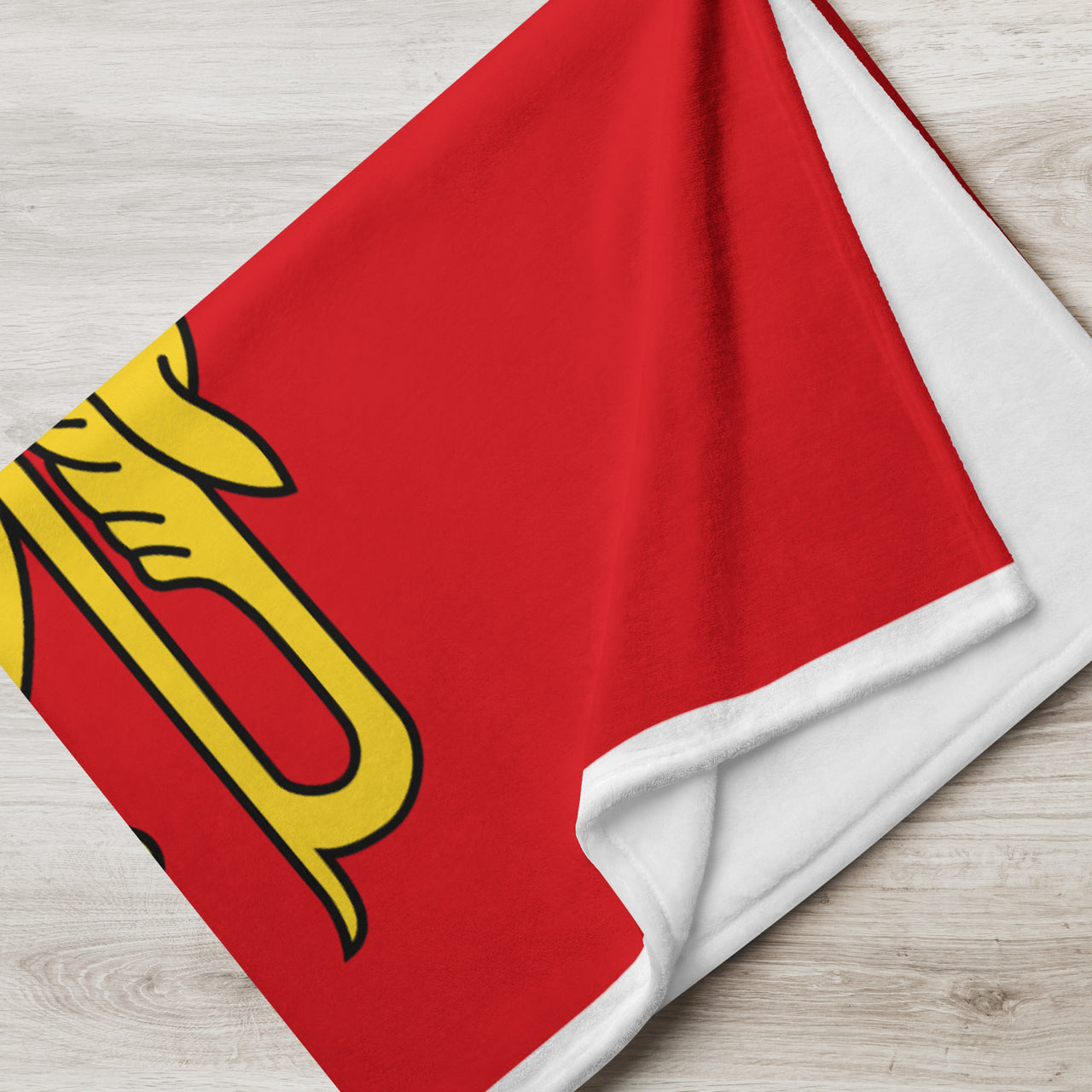 Plaid Drapeau Normand  deux léopards- Jetée de canapé Cadeau Normandie 130 x 150 cm