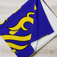 Thumbnail for Plaid Franche-Comté - Drapeau soyeux pour canapé, verso blanc