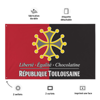 Thumbnail for Drapeau Toulousain Rouge et Noir - République Toulousaine - Ici & Là - T-shirts & Souvenirs de chez toi