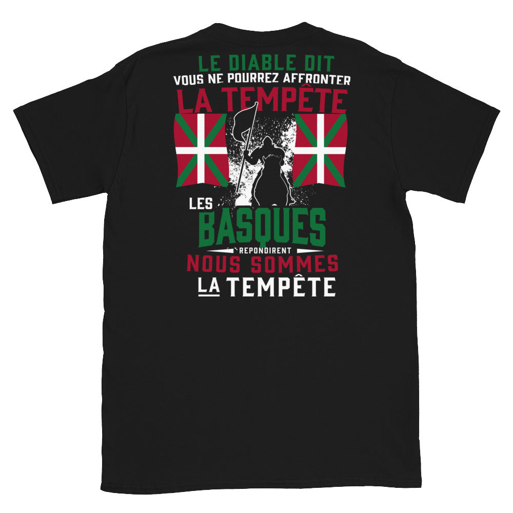 T-shirt Basques noir - Les Basques répondirent nous sommes la tempête