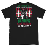 Thumbnail for T-shirt Basques noir - Les Basques répondirent nous sommes la tempête