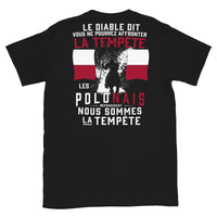 Thumbnail for T-shirt Pologne noir - Les Polonais répondirent : tempête