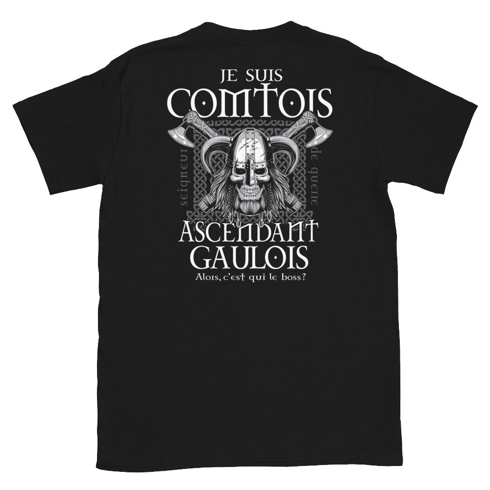 Comtois ascendant Gaulois - T-shirt standard version imprimé DOS - Ici & Là - T-shirts & Souvenirs de chez toi