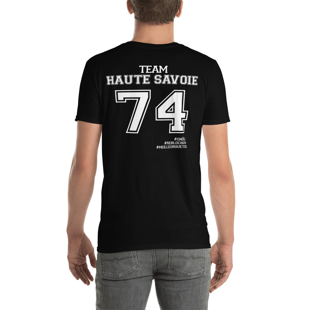 T-shirt Haute-Savoie gris foncé chiné - Fierté locale et humour