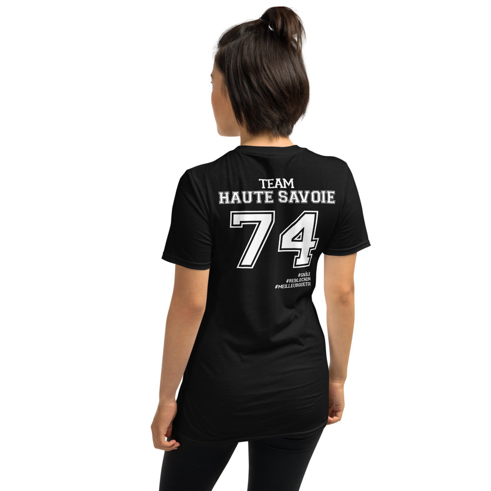 T-shirt Haute-Savoie bleu marine dos - Fierté locale et humour