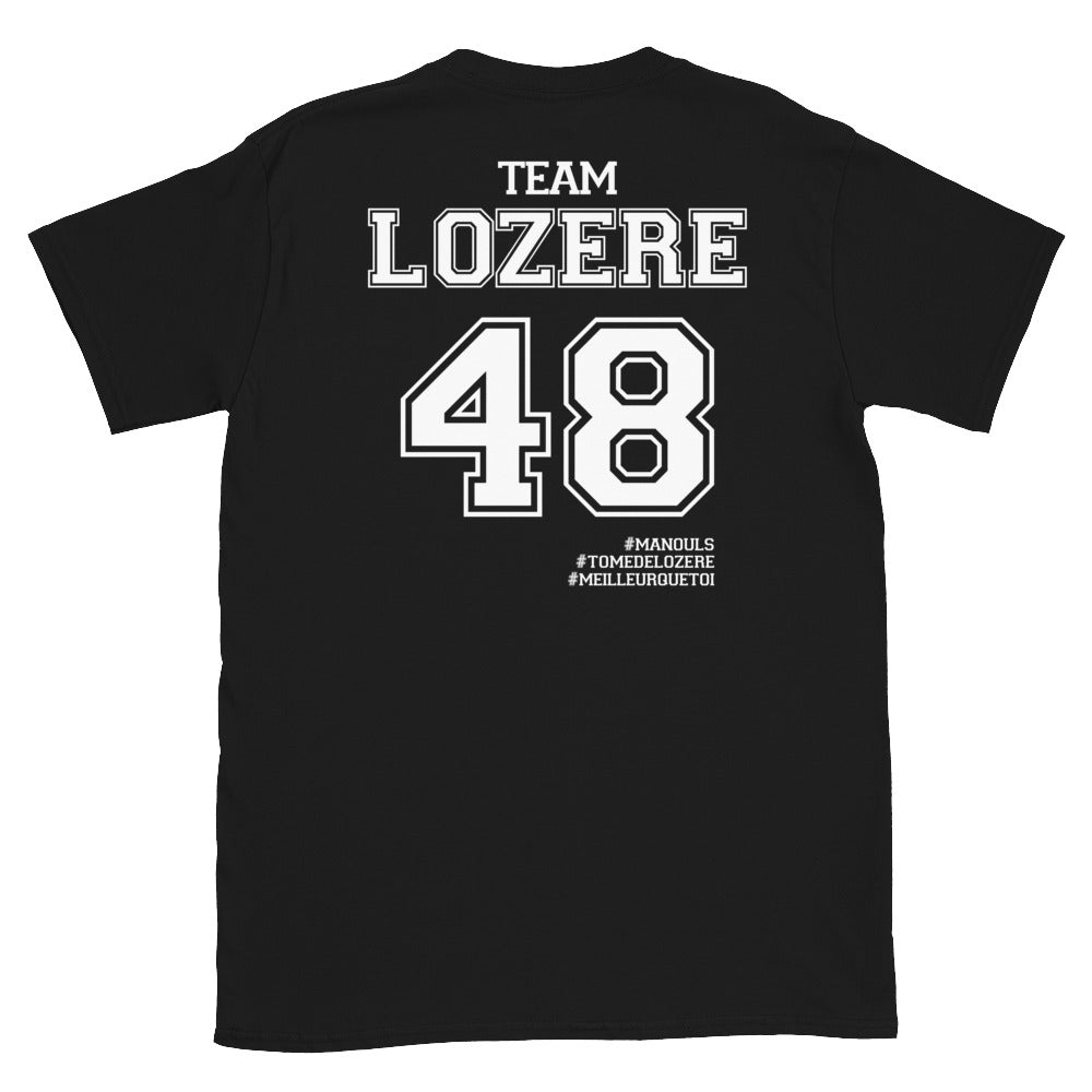 T-shirt Lozère noir - Fierté locale et humour