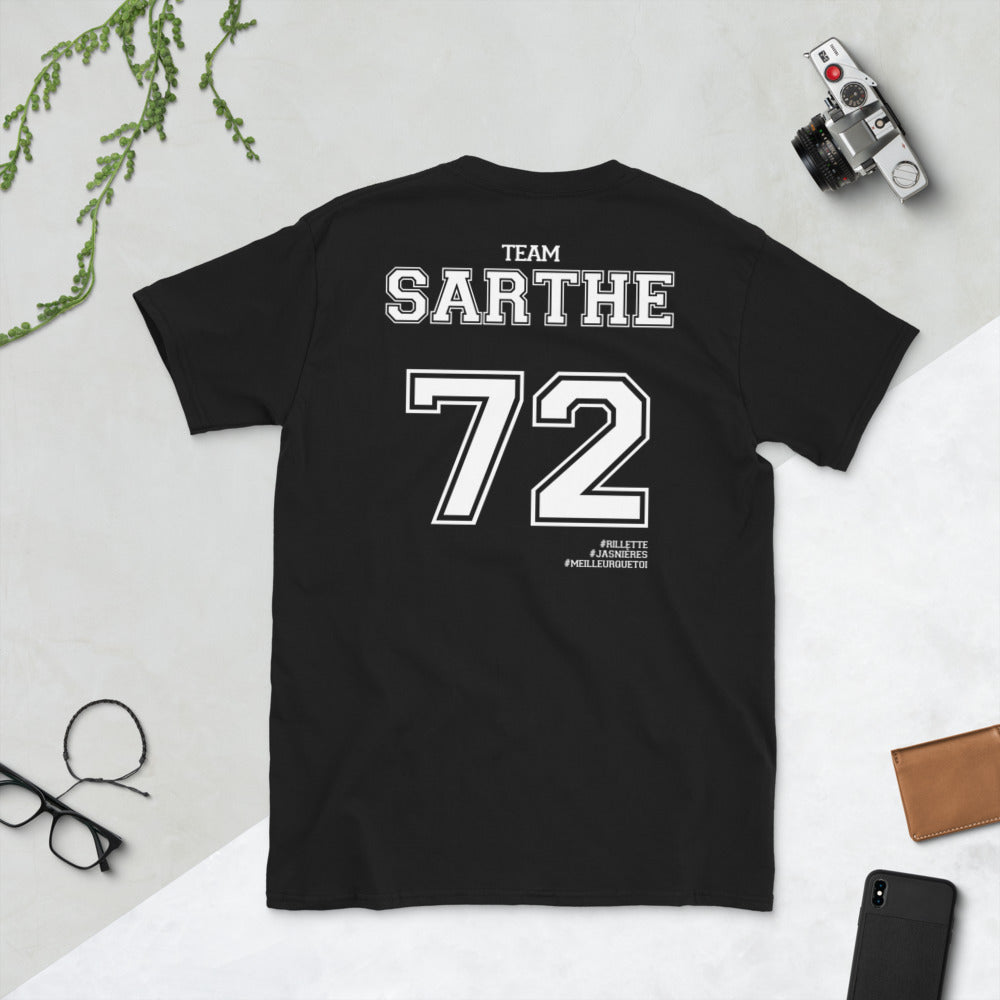 T-shirt Sarthe 72 bleu marine - Fierté locale avec humour
