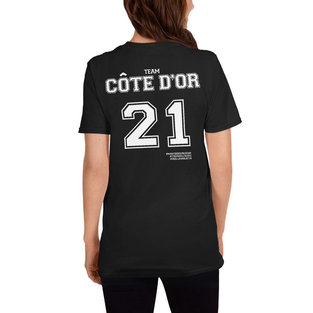 T-shirt Côte d'Or bleu marine dos - Fierté et confort en coton