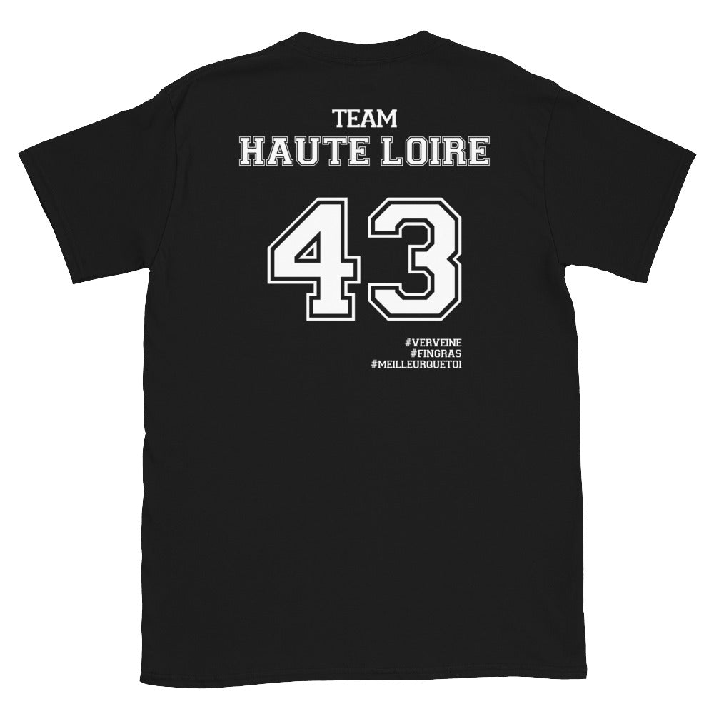 T-shirt Haute-Loire 43 noir - Fierté locale avec humour
