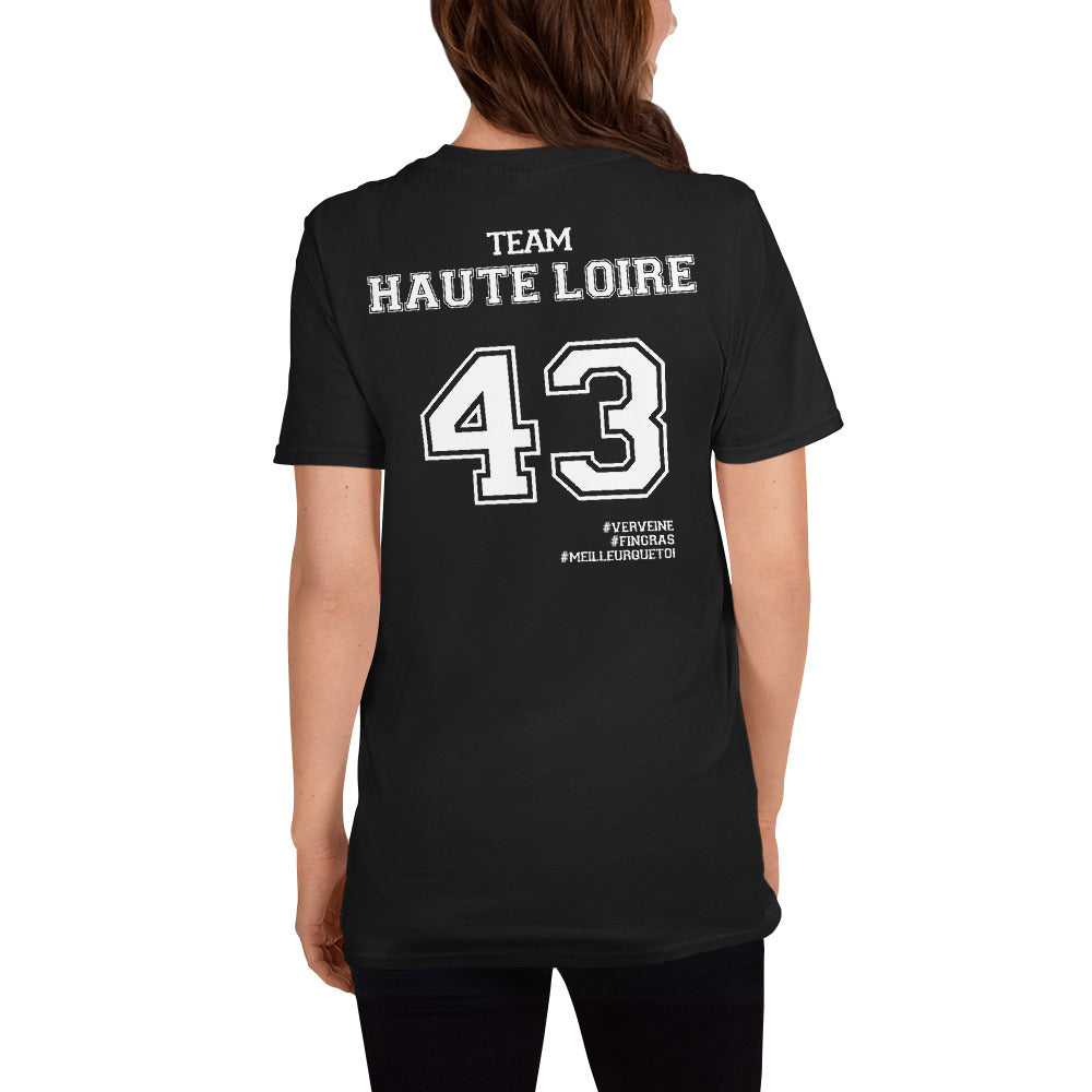 T-shirt Haute-Loire 43 bleu marine dos - Fierté locale avec humour