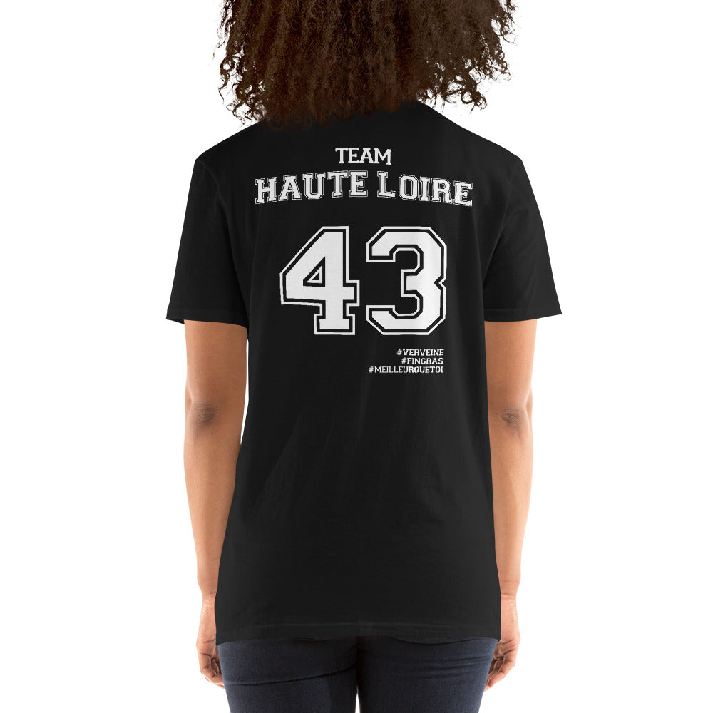 T-shirt Haute-Loire 43 gris foncé chiné - Fierté locale avec humour