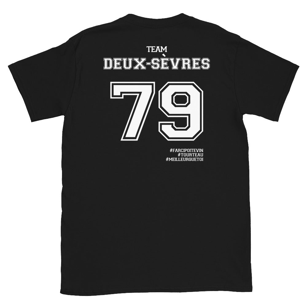 T-shirt Deux-Sèvres 79 Poitou noir - design humoristique