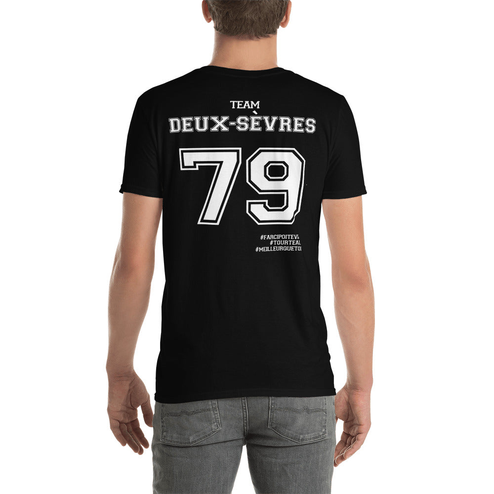T-shirt Deux-Sèvres 79 Poitou bleu marine - design humoristique