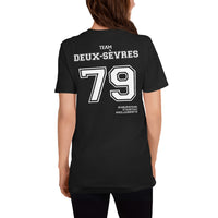 Thumbnail for T-shirt Deux-Sèvres 79 Poitou bleu marine dos - design humoristique