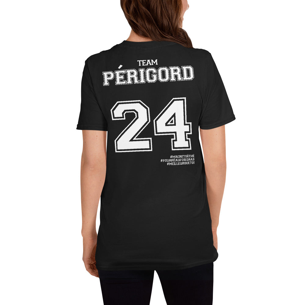 T-shirt Périgord gris foncé chiné - Fierté locale avec humour
