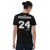 Thumbnail for T-shirt Périgord gris foncé chiné dos - Fierté locale avec humour