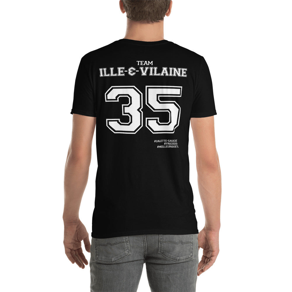 T-shirt Bretagne noir dos - Fierté Ille et Vilaine 35