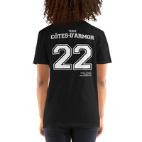 Thumbnail for T-shirt Bretagne noir dos - Team Côtes d'Armor 22