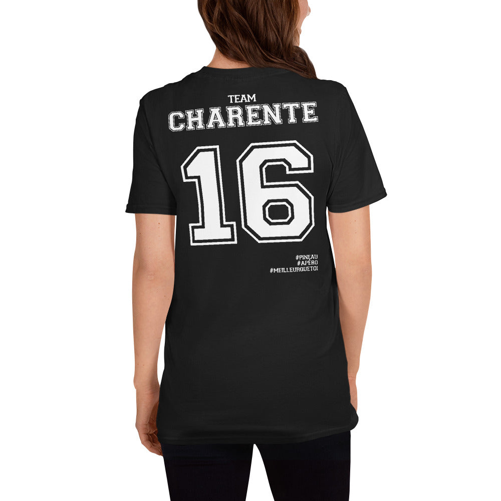 T-shirt Charente gris foncé chiné - Fierté locale et humour