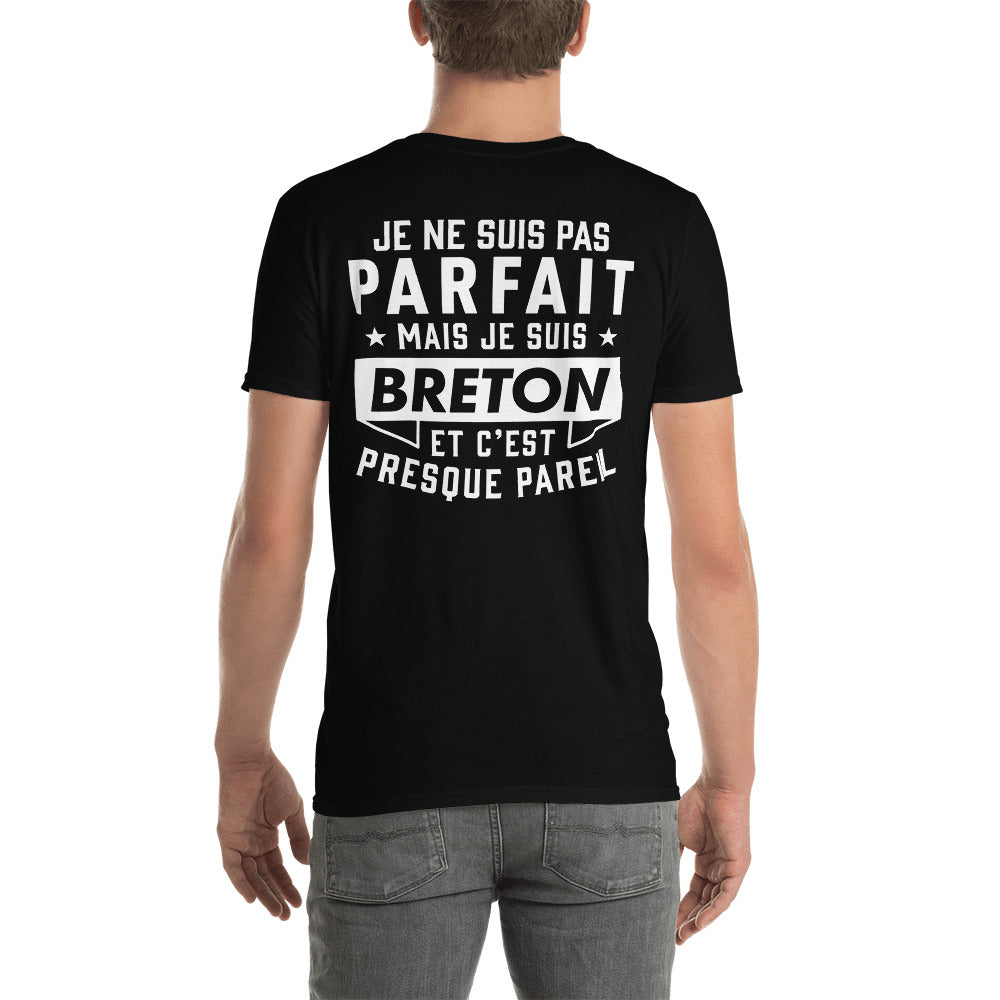 T-shirt Bretagne noir - Je ne suis pas parfait mais