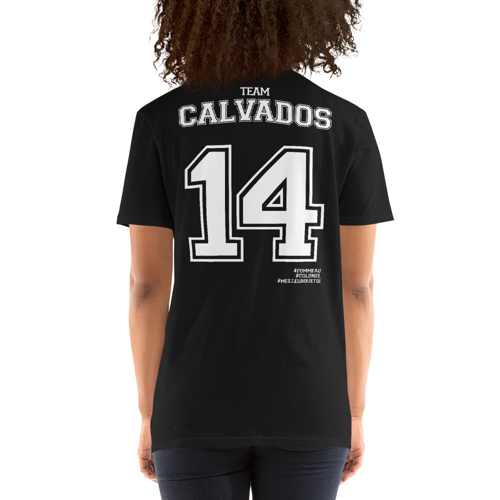 T-shirt Normandie noir dos - Fierté Calvados avec humour