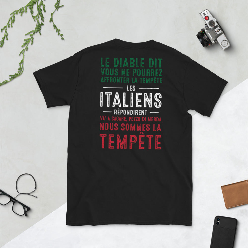 T-shirt Italie noir - Le Diable et la tempête humoristique