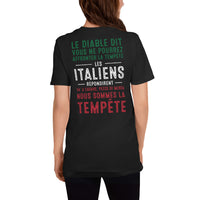Thumbnail for T-shirt Italie gris foncé chiné - Le Diable et la tempête humoristique