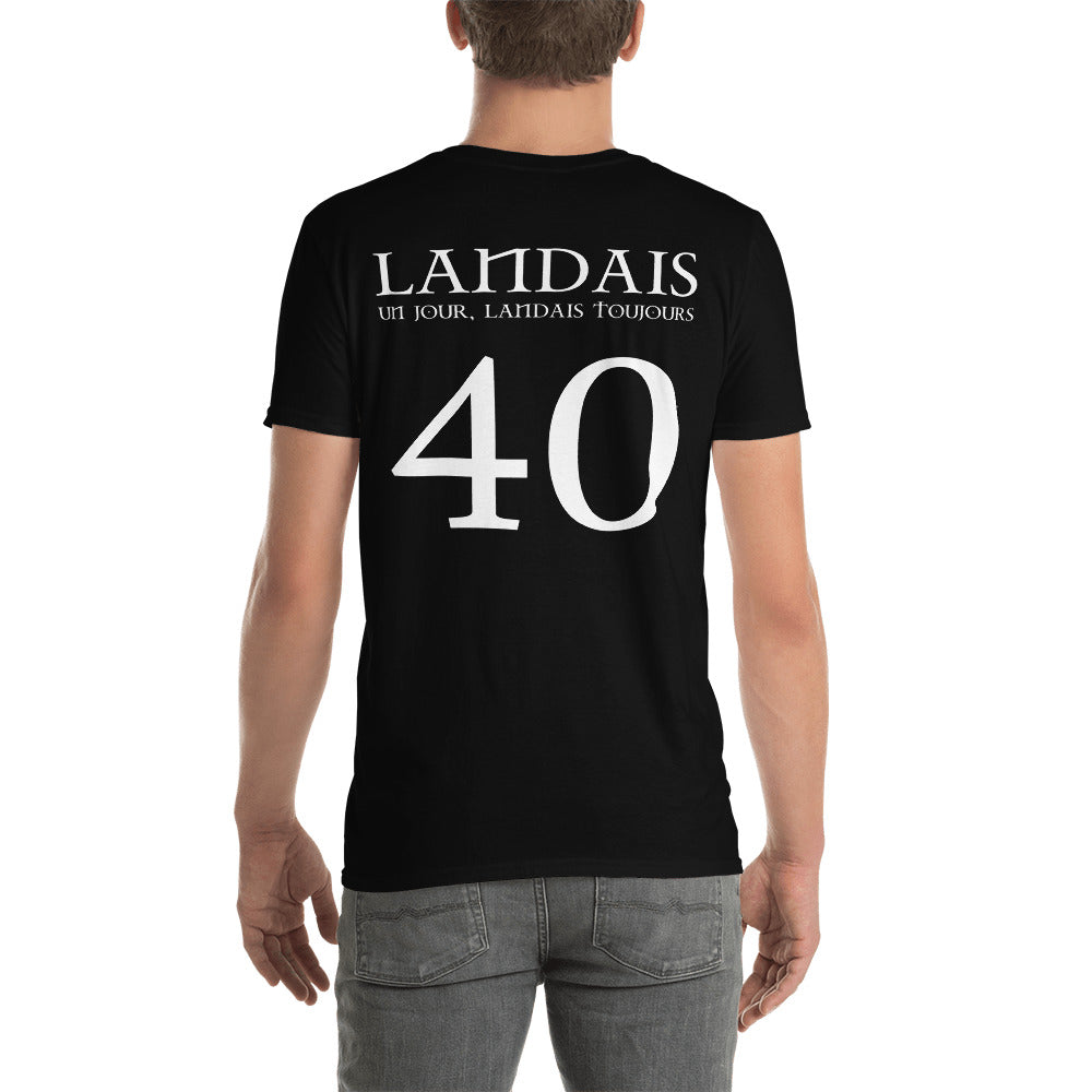 T-shirt Landais noir dos - Landais un jour, Landais toujours