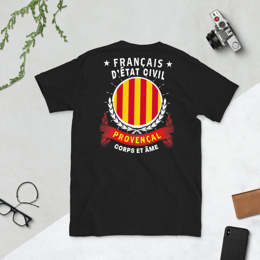 T-shirt Provence gris sport - Corps et âme avec humour