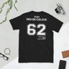 T-shirt Pas de Calais 62 noir - Fierté locale et humour