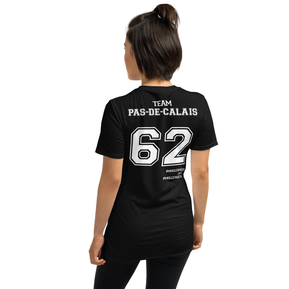 T-shirt Pas de Calais 62 bleu marine dos - Fierté locale et humour