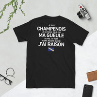 Thumbnail for Champenois je ne ferme pas ma gueule version imprimé dos - T-shirt standard