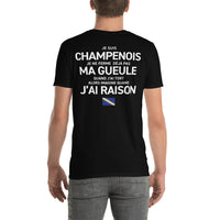 Thumbnail for Champenois je ne ferme pas ma gueule version imprimé dos - T-shirt standard