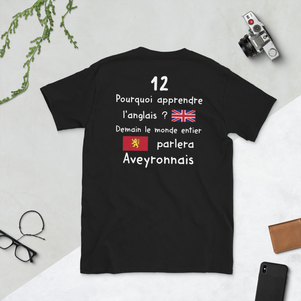 T-shirt Aveyron noir - Pourquoi apprendre l'anglais demain