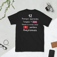 Thumbnail for T-shirt Aveyron noir - Pourquoi apprendre l'anglais demain