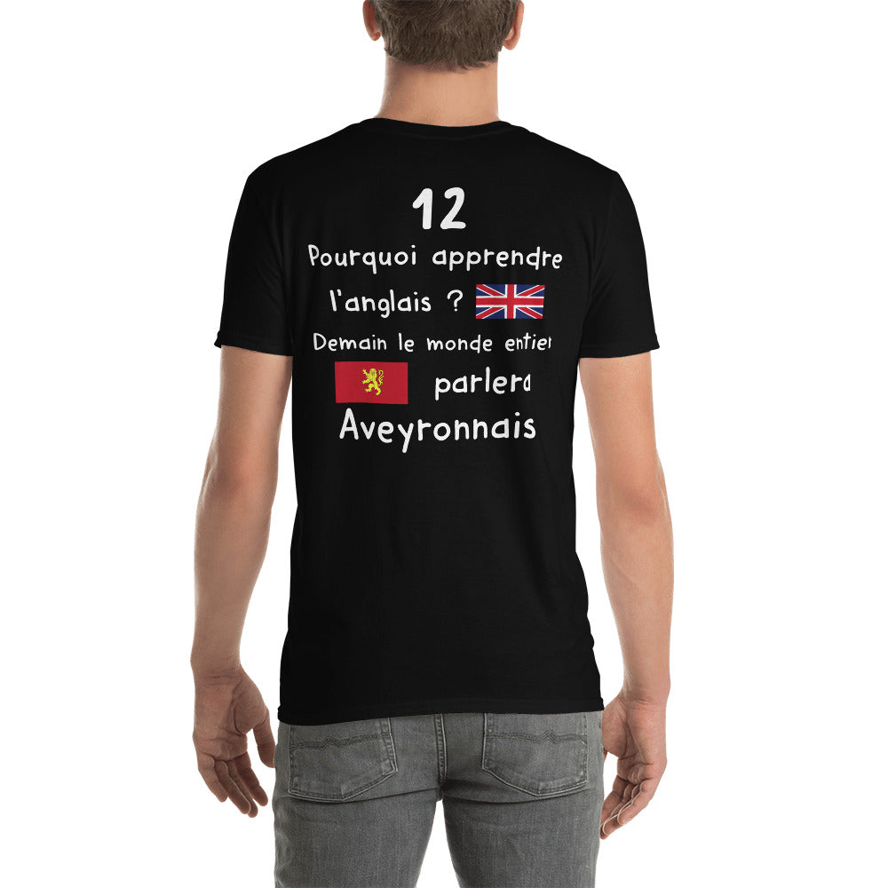 T-shirt Aveyron bleu marine - Pourquoi apprendre l'anglais demain