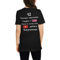 Thumbnail for T-shirt Aveyron gris foncé chiné - Pourquoi apprendre l'anglais demain face