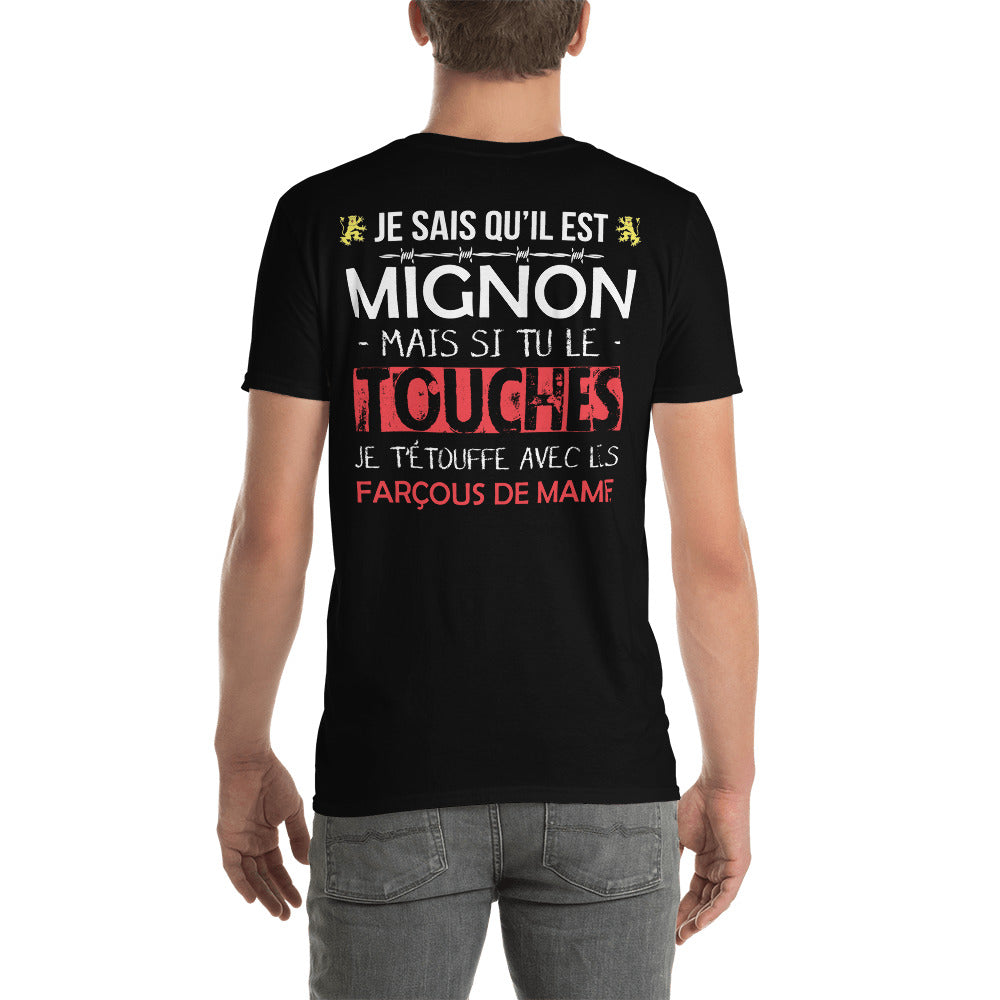 T-shirt Aveyron gris foncé chiné - Amour et fierté en coton doux
